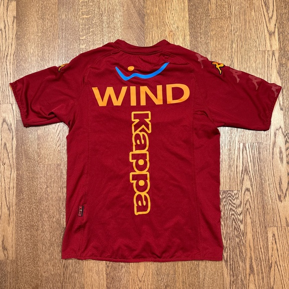 Vintage Y2K Kappa AS Roma Burgundy Red Training Soccer Jersey Mens XS - Picture 2 of 13